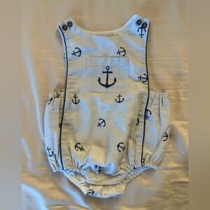 Tommy Bahama anchor overall onesie 6-9 months